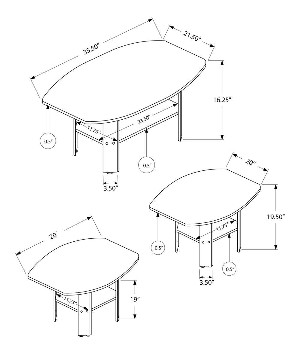 Grey Table Set - 3Pcs Set By Homeroots | Coffee Tables | Modishstore - 7