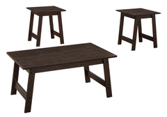 Cappuccino Table Set - 3Pcs Set By Homeroots