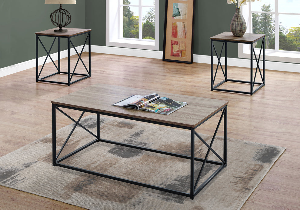 Dark Taupe Black Metal Table Set - 3Pcs Set By Homeroots - 366086 | Accent Tables | Modishstore - 3