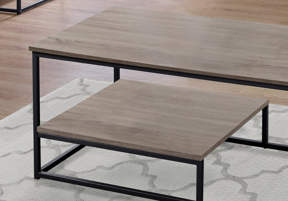 Dark Taupe Black Metal Table Set - 3Pcs Set By Homeroots - 366092 | Coffee Tables | Modishstore - 2