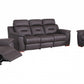 Three Piece Brown Leather Match Six Person Seating Set By Homeroots | Sofa Set | Modishstore - 4