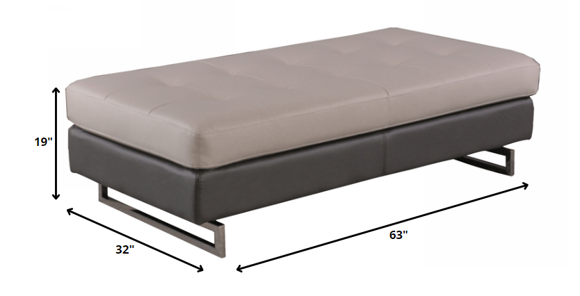 Twoto Tone Ottoman By Homeroots | Ottomans | Modishstore - 2