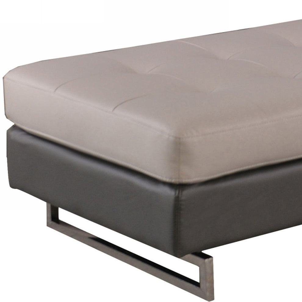 Twoto Tone Ottoman By Homeroots | Ottomans | Modishstore - 4