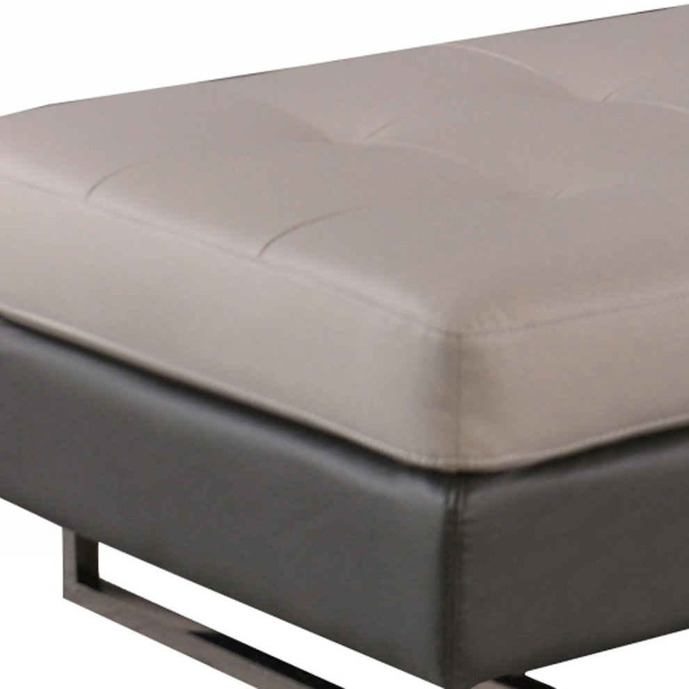 Twoto Tone Ottoman By Homeroots | Ottomans | Modishstore - 5