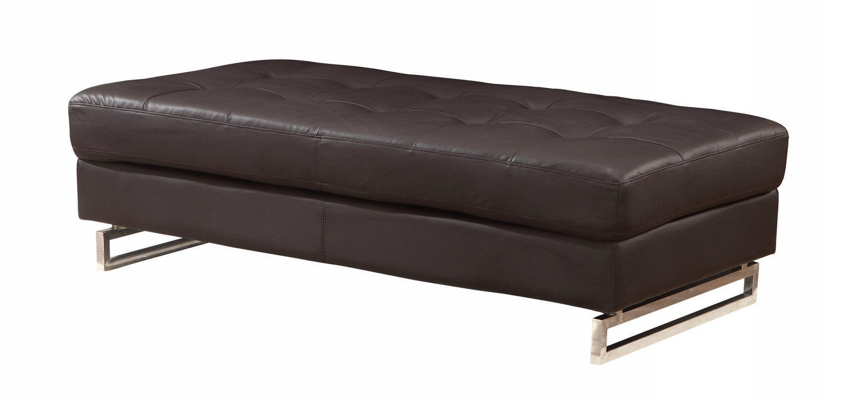 Brown Ottoman By Homeroots | Ottomans | Modishstore - 3