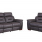 Two Piece Brown Leather Match Five Person Seating Set By Homeroots | Sofa Set | Modishstore - 2