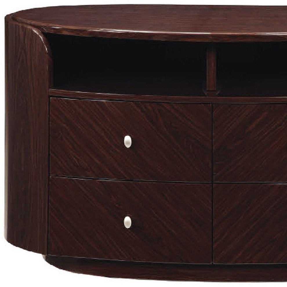 Wenge TV Entertainment Unit By Homeroots | TV Stands | Modishstore - 4