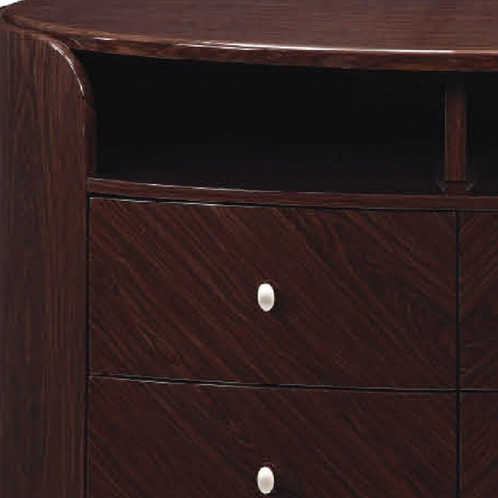 Wenge TV Entertainment Unit By Homeroots | TV Stands | Modishstore - 5