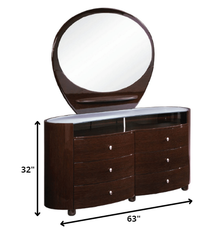 Wenge Dresser By Homeroots | Dressers | Modishstore - 2