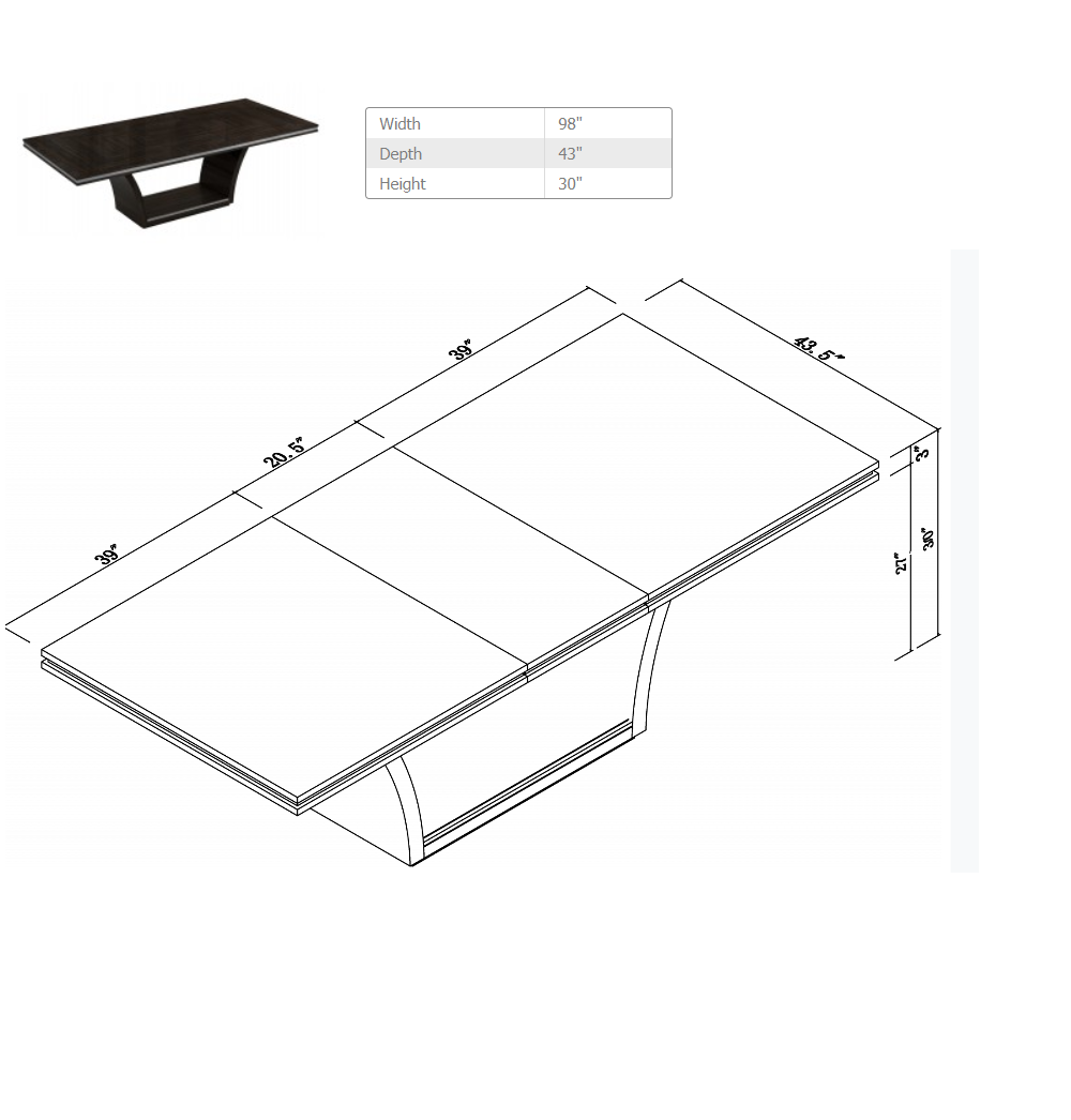 Wenge Dining Table And Pcs Chair Set By Homeroots | Dining Tables | Modishstore - 2