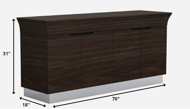 Wenge Buffet By Homeroots | Sideboards | Modishstore - 2