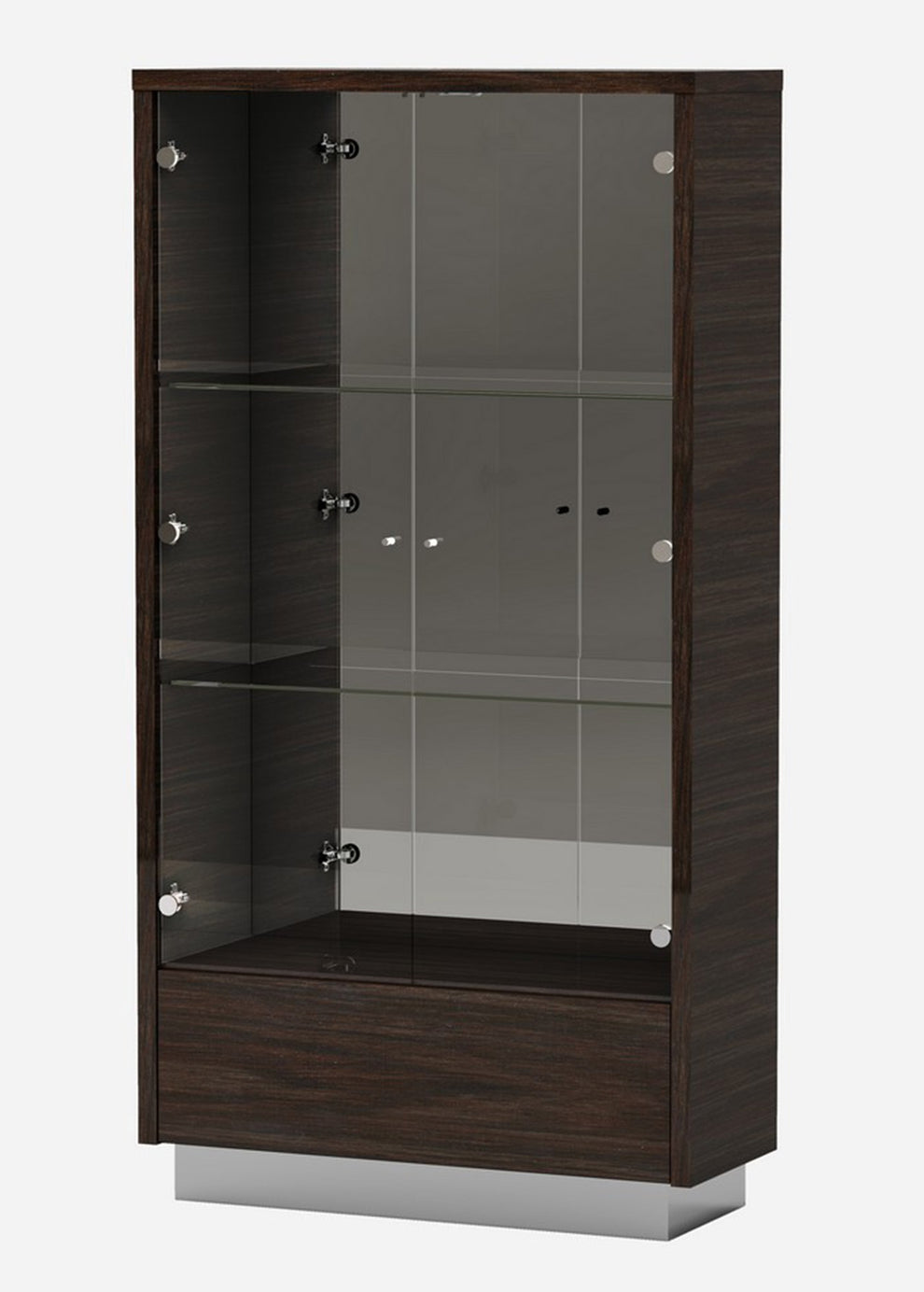 Wenge Vetrina By Homeroots | Cabinets | Modishstore - 3