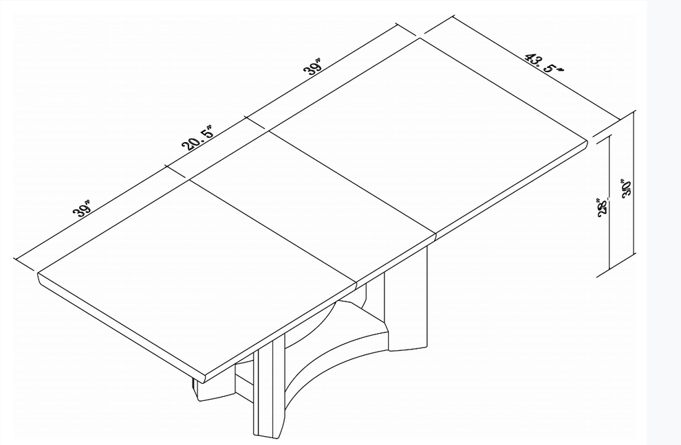 Gray Dining Table By Homeroots - 366216 | Dining Tables | Modishstore - 2
