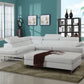 White Sectional LAF By Homeroots | Sectional | Modishstore - 2