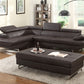 124" X 94" X 36" Brown  Sectional LAF By Homeroots