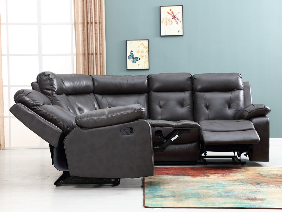 Dark Gray Sectional By Homeroots | Sectional | Modishstore - 3