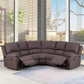 Brown Chenille Reclining Sectional By Homeroots | Sectional | Modishstore