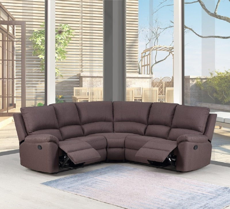 Brown Chenille Reclining Sectional By Homeroots | Sectional | Modishstore