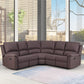 Brown Chenille Reclining Sectional By Homeroots | Sectional | Modishstore - 2