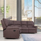 Brown Chenille Reclining Sectional By Homeroots | Sectional | Modishstore - 4