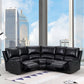 Black Sectional By Homeroots | Sectional | Modishstore - 2