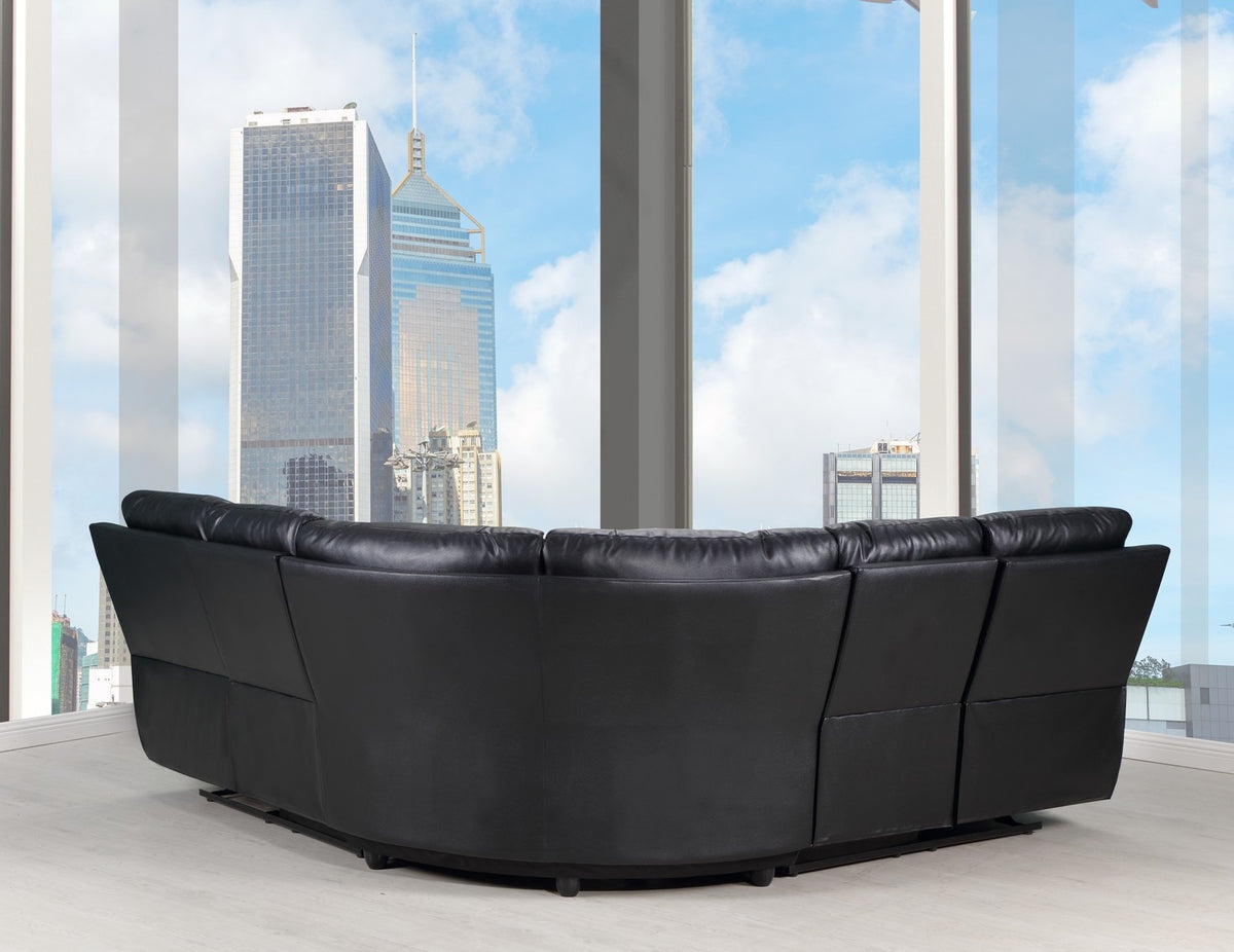 Black Sectional By Homeroots | Sectional | Modishstore - 3