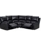 Black Power Reclining Sectional By Homeroots | Sectional | Modishstore - 4