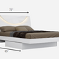 White California King Bed By Homeroots | Beds | Modishstore - 2