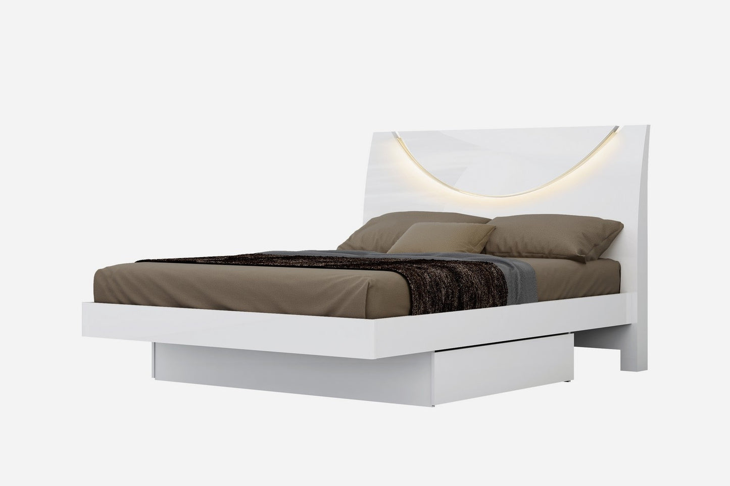 White California King Bed By Homeroots | Beds | Modishstore - 3