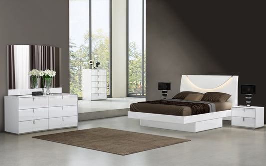 White 4Pc Eastern King Bedroom Set By Homeroots | Bedroom Sets | Modishstore