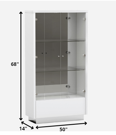 White Vetrine By Homeroots | Cabinets | Modishstore - 2