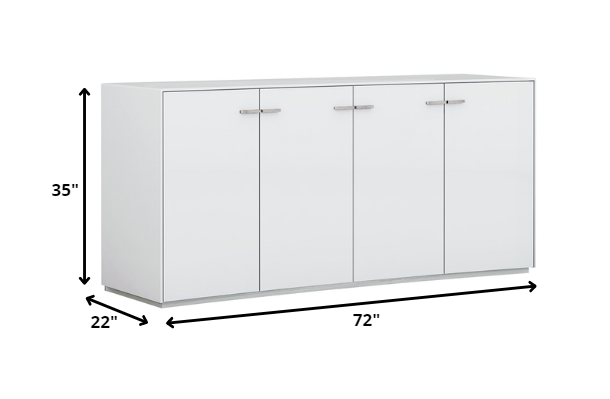 White Buffet By Homeroots | Sideboards | Modishstore - 2