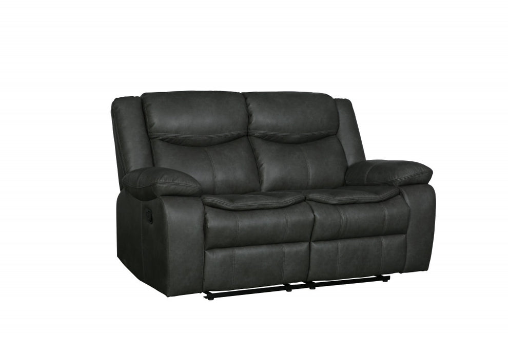 Gray Loveseat By Homeroots - 366300 | Loveseats | Modishstore - 2
