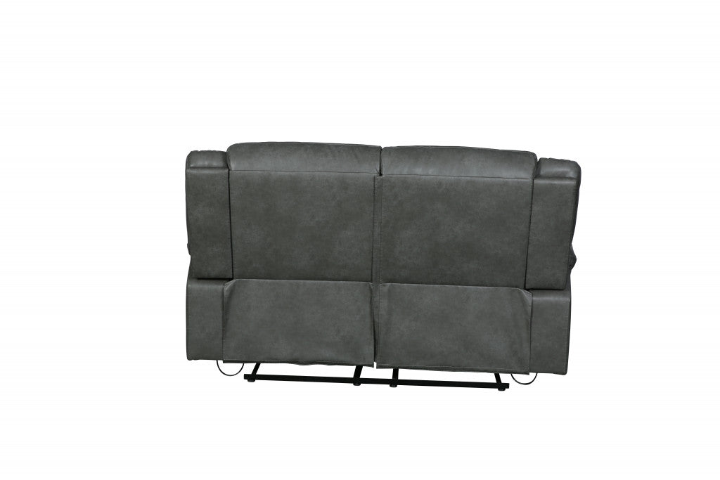 Gray Loveseat By Homeroots - 366300 | Loveseats | Modishstore - 3