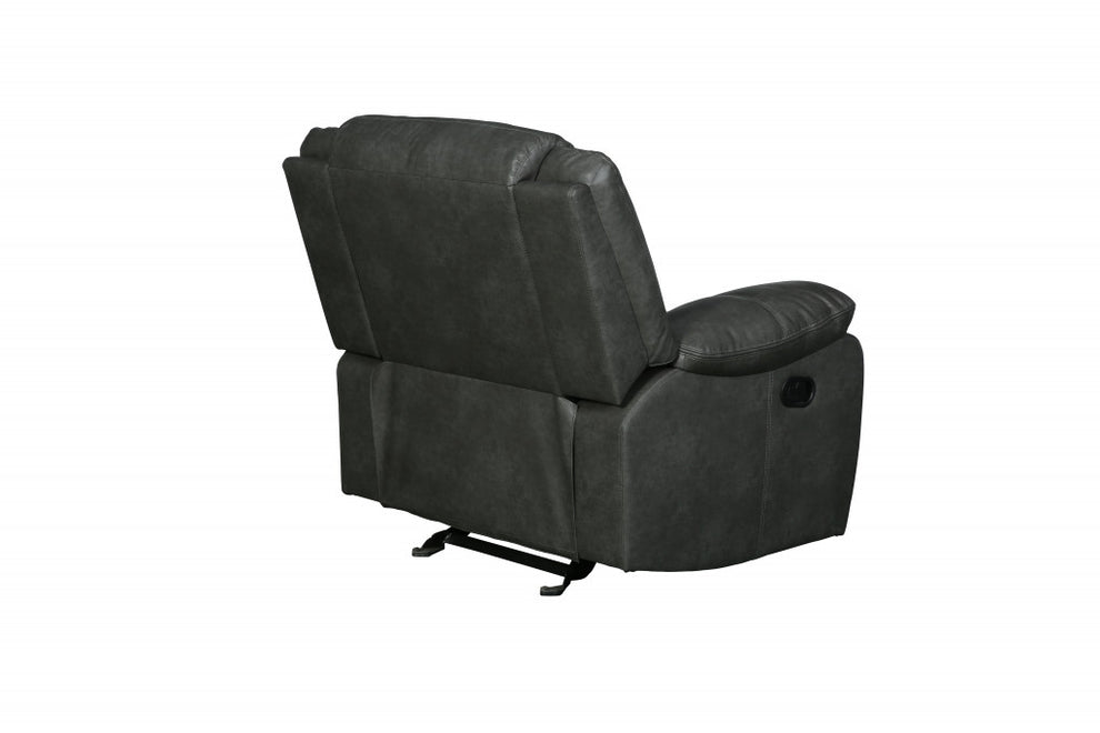 42" Gray Reclining Chair By Homeroots | Recliners | Modishstore - 3