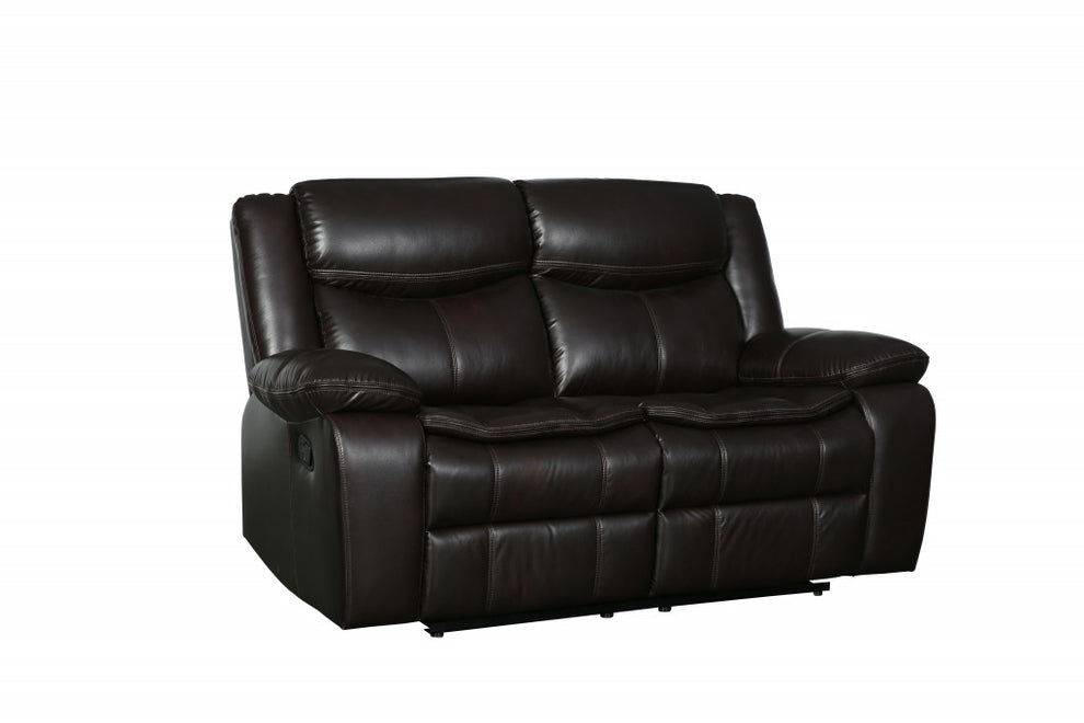 Brown Loveseat By Homeroots - 366305 | Loveseats | Modishstore - 2