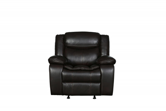 42" Brown Reclining Chair By Homeroots | Recliners | Modishstore