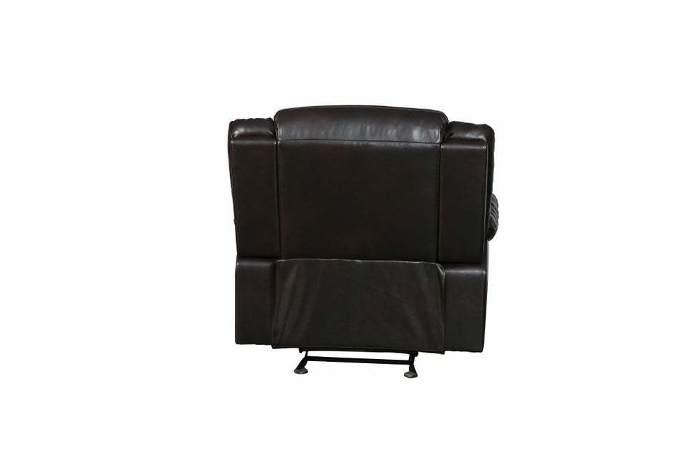 42" Brown Reclining Chair By Homeroots | Recliners | Modishstore - 3