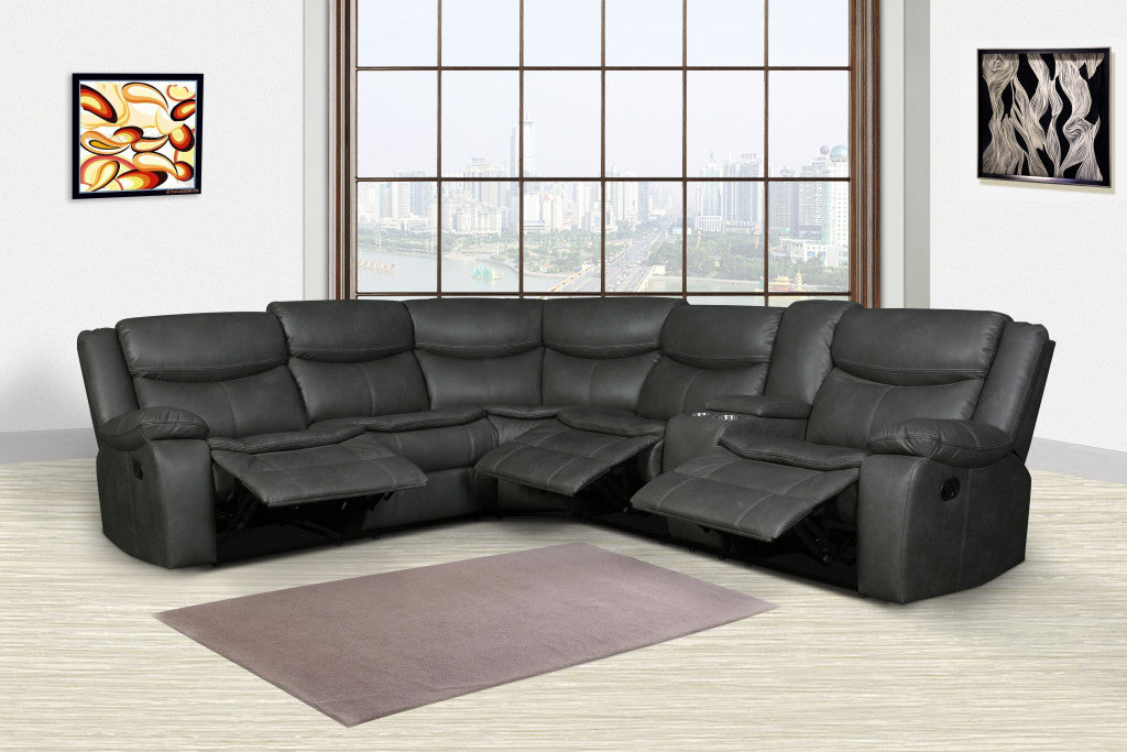 HomeRoots Reclining Sectional - Thumbnail 3