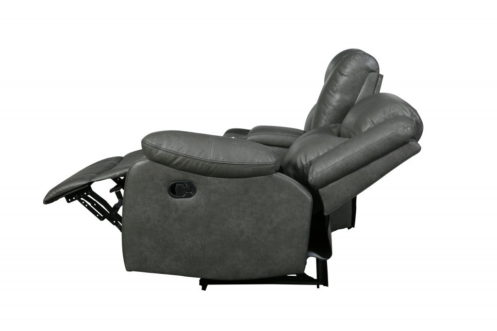 Gray Reclining Sectional By Homeroots | Sectional | Modishstore - 3