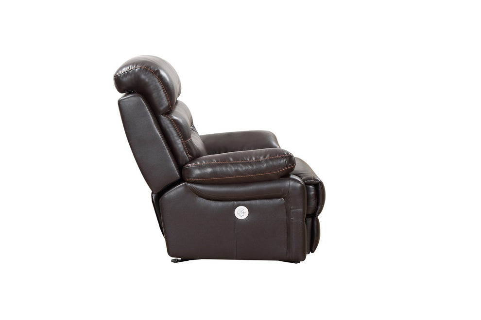 Brown Power Reclining Chair By Homeroots - 366313 | Recliners | Modishstore - 3