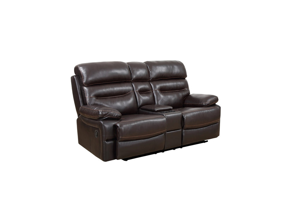 Brown Console Loveseat By Homeroots - 366322 | Loveseats | Modishstore - 2