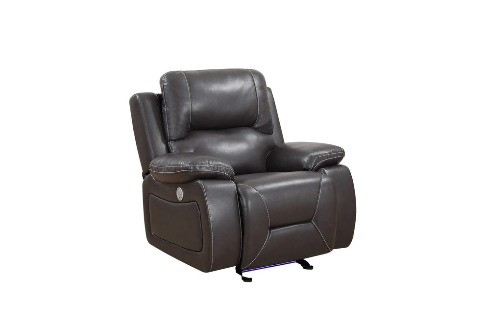 Gray Power Reclining Chair By Homeroots - 366343 | Recliners | Modishstore - 2