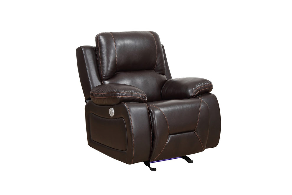 Brown Power Reclining Chair By Homeroots - 366348 | Recliners | Modishstore - 2