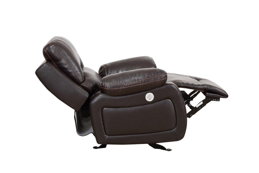 Brown Power Reclining Chair By Homeroots - 366348 | Recliners | Modishstore - 3
