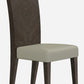 Solid Back Walnut Grain Finish And Gray Dining Chair By Homeroots | Dining Chairs | Modishstore