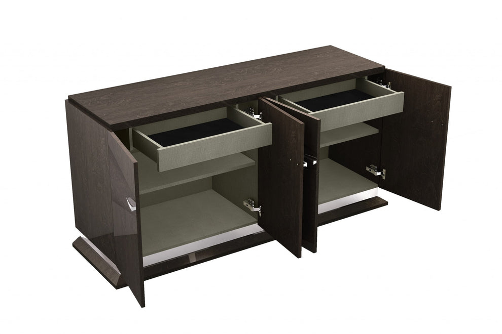 Gray Buffet By Homeroots - 366369 | Sideboards | Modishstore - 2