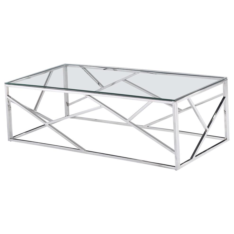 Stainless Steel Living Room Silver Coffee Table By Best Master Furniture | Coffee Tables |  Modishstore 