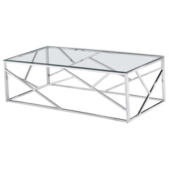 Stainless Steel Living Room Silver Coffee Table By Best Master Furniture