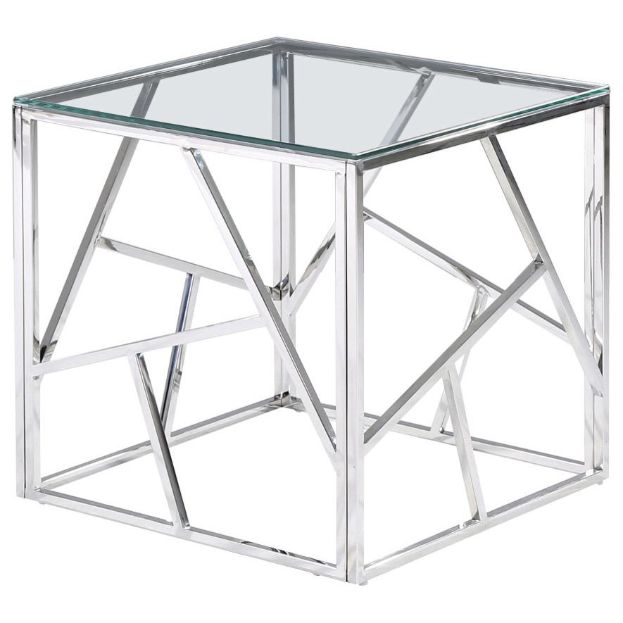 Stainless Steel Living Room Silver End Table By Best Master Furniture | End Tables |  Modishstore 